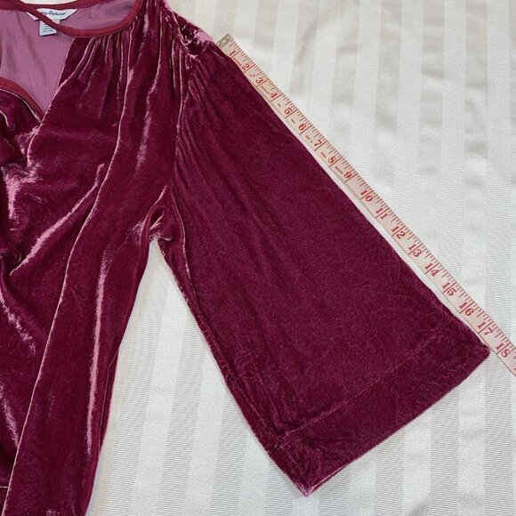 Tommy Bahama SILK Velvet Sands Sz M Tie Neck Pullover Blouse Fuchsia - Picture 12 of 16